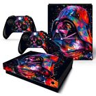 Xbox One X Console Skin Decal Sticker Star Wars Darth Vader Custom Design Set