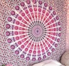 Mandala Tapestry Indian Hippie Wall Hanging Bohemian Queen Pink Peacock Throw