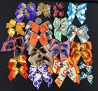      16 Pairs Of  Beautiful  Assorted Hand Crafted Dog Grooming Bows     
