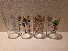 Vintage Various Lot Of Looney Tunes Glasses Warner Bros - Lot Of 4 - Rare