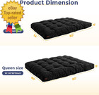 6 Futon Mattress Full Size  Tufted Futons Sofa Couch Bed With Twisted Rope Desig