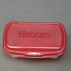 Huggies Baby Wipes Container Red Lid Full Size Flip Lid Empty Plastic Refillable