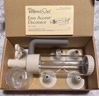 Pampered Chef Easy Accent Decorator 1778 White Frosting Piping Tool With 6 Tips