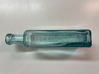 Antique Aqua Embossed Medicine Bottle- Dr  R  H  Kline Co - Red Bank N j  Usa