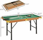 55  Portable Folding Billiards Game Pool Table W  Cues Ball Rack Mesa De Billar