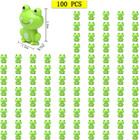 100 Pack Mini Green Plastic Frogs  Small Frog Figurine Tiny Frogs To Hide   