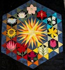 Unifinished Project Floral Wall Quilt Handmade 35x32  Batting backing Included