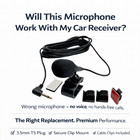 Microphone For Sony Xav-64bt Xav64bt Car Radio 3 5 Mm Plug