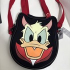 Disney Donald Duck Devil Halloween Canvas Tote Glow In Dark Mini Big Face Nwt s 