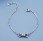 Stainless Steel Women Infinity Anklet Bracelet 8 Sandal Foot Chain 8-10  Pe14