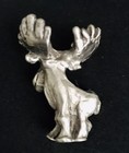 Solid Pewter Silver Moose Funny Highly Detailed Silver Metal Figurine G