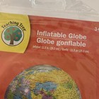 Teaching Tree Inflatable World Globe 11 5in New Transparent Colorful Globe Earth