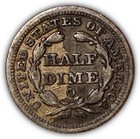 1853-o Arrows Seated Liberty Half Dime Extremely Fine Xf Coin  4864