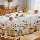 Fall Tablecloth Oval 60x84 Inch Thanksgiving Home Party Decor 84  X 60   oval 