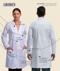 Unisex White 100  Cotton Lab Coat Medical Workwear Doctor Scientist Jacket
