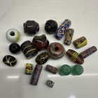 Mixed Lot Of 20 Vintage Trade Beads Glass Venetian Millefiori African Variety