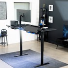 Vivo Electric 71  X 30  Desk  Full Pad  Black Hidden Cable Tabletop  Black Frame