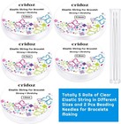 5 Rolls Clear Elastic String Stretch Cord Jewelry Bead Bracelet String With 2 Pc