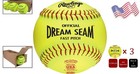 Box Of 3 12-inch Official Dream Seam Fastpitch Softballs - Competitive Quality