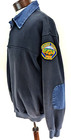 Vtg    r    Heroes Inc Orange County Fire Sweatshirt Denim Collar elbow Patch Usa L 
