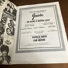 Grease Souvenir Program Book  Tom Moore  Patricia Birch  Broadway   Tour  1977