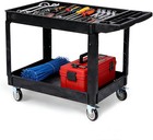 Utility Service Cart Rolling Cart 2 Shelf 550lbs With 360   Swivel Wheels Us