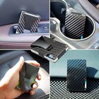 St Men s Slim Money Clip Carbon Fiber Wallet Id Credit Card Holder