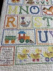 1983 Vintage Abc Baby Blanket Quilt Alphabet Cross-stitch 32x50