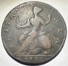 1732 Great Britain Uk 1 2 Half Penny  George Ii Vf Nice Original Surfaces