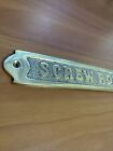 Screw Room Wall Plaque Boat Sign Solid Brass Nautical Beach House Decor 