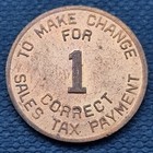 Arizona State Tax Commission Sales Tax Token Correct Change For 1 Mill  59541