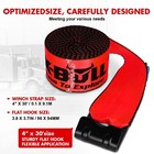 X-bull 10 Pack 4  X 30  Winch Truck Straps W flat Hook For Towing 18000 Lbs Red
