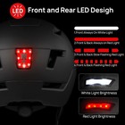 Ilm Adult Bike Helmet With Usb Rechargeable Led Small medium  Matte Black 