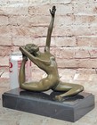 Art Deco Bronze Nude Female Sculpture Signed Milo Home Decor Statue