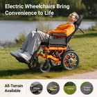 Used Electric Wheelchair Reclining Foldable Lightweight Mobility Motorized