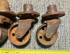 Antique Casters Payson Cast Iron Swivel Piano Industrial 1 3 4  Wheel Set