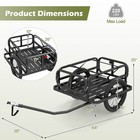 Bike Cargo Trailer  Heavy-duty Bicycle Wagon Cart W  Universal Hitch   16   tires