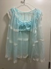 Vintage Rare  60s Sexy Short  Sweet Sheer   Lace Cover Nighty Matching Bralette