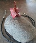 Mookaite Pendant  Copper Wrapped  Mookite Merkaba Necklace  Sacred Geometry