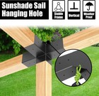 4x4 Pergola Bracket Kit 3 5x3 5 Inner  3-   4-way Brackets With Bases Black