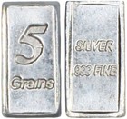 5 Pure Solid  999 Silver Bars 1 Gram Gm Bullion Precious Metals Real Scrap Ounce