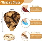 120 Guitar Picks Celluloid Pics Plectrum  Bass 3 Thickness 0 46mm 0 71mm 0 96mm 