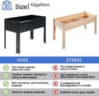Black Elevated Planter Box 2pcs Raised Garden Bed W  Legs 48x18x30in 300lb