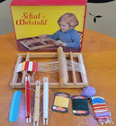 Vintage Wooden Weaving Loom Toy Webrahmen Spiele Germany Educational W  Box