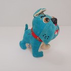 Vintage Dakin Dream Pets Japan Blue Bull Dog Hard Plush Stuffed Animal