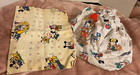 Dundee Vintage Disney Babies Mickey Mouse Crib Sheet Wet Pad   Baby Bottle Lot