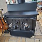 Fisher Grampa Bear Wood Burning Stove With Magic Heater   Piping 