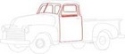 1947-50 Chevy Gmc Truck  Complete Weatherstrip Set  Without Rear Glass Trim