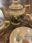 Children   s Tea Set Japanese Lusterware Ceramic Vtg Birds Floral Tea Pot Cups Lot