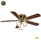 Hampton Bay Carriage House 52  Brass Ceiling Fan With Light Kit